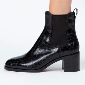 Rag & Bone Hazel Chelsea Boot in Black Croc